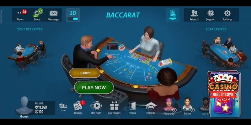 chọn bàn Baccarat trực tuyến